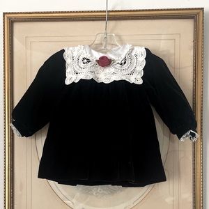 Vintage Peaches ‘N Cream l Royal Velvet Dress Size 12-18 Months